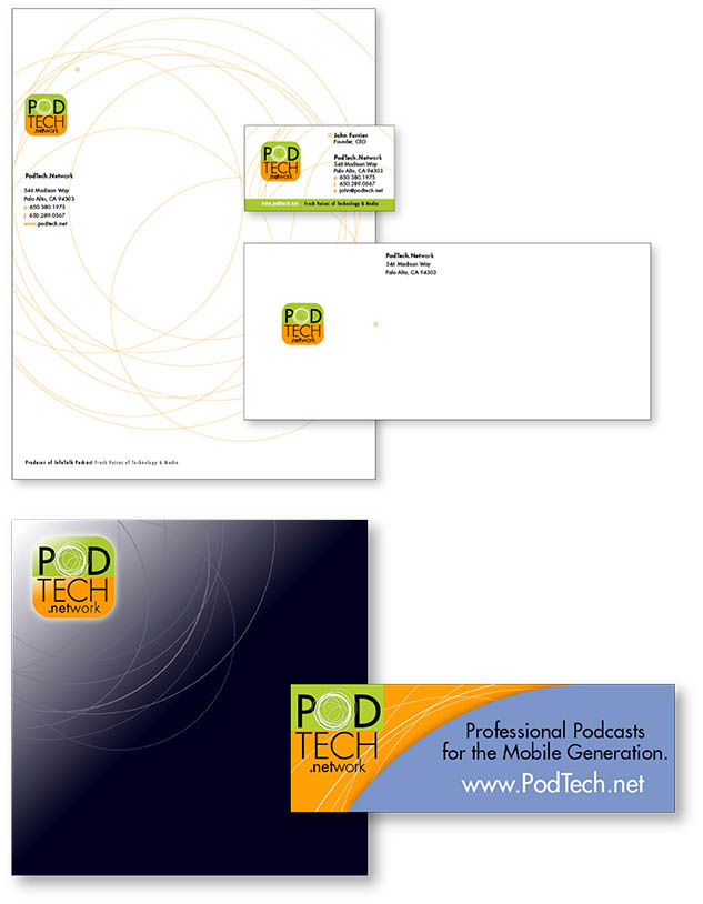 PodTech business system, itunes feature room and exhibit graphics